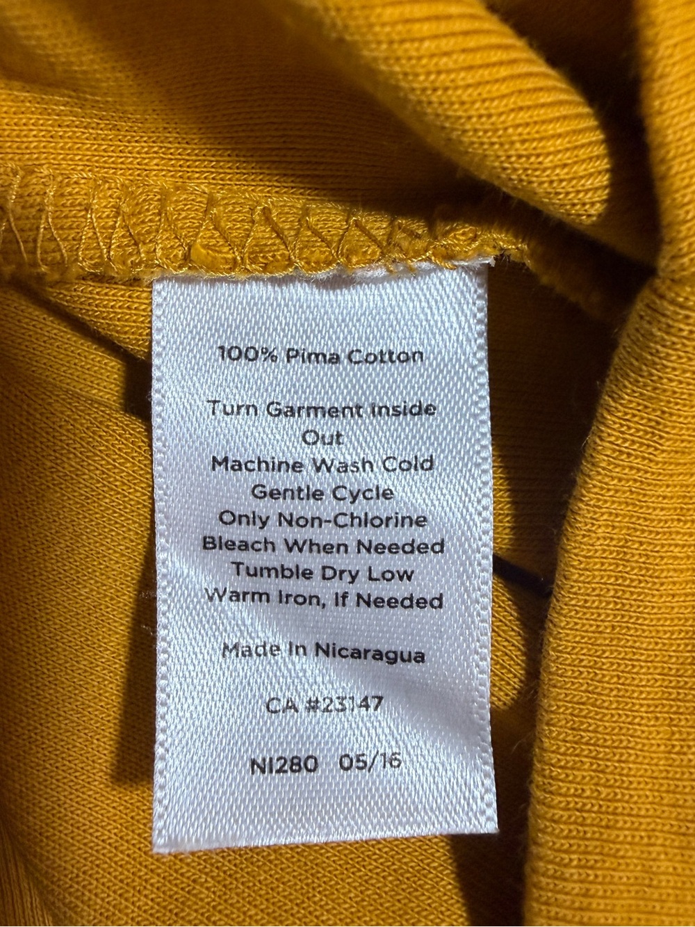 Talbots Pima Cotton Golden Mustard Yellow Long Sleeve Top Size L Casual Classic - Picture 10 of 11